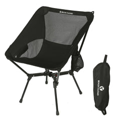 Rock Cloud portable camping chair assembled for stability on rough terrain.
