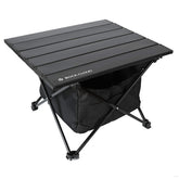 ROCK CLOUD portable camping table assembled stand offers a stable surface for outdoor meals.