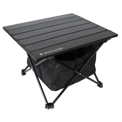 ROCK CLOUD portable camping table assembled stand offers a stable surface for outdoor meals.