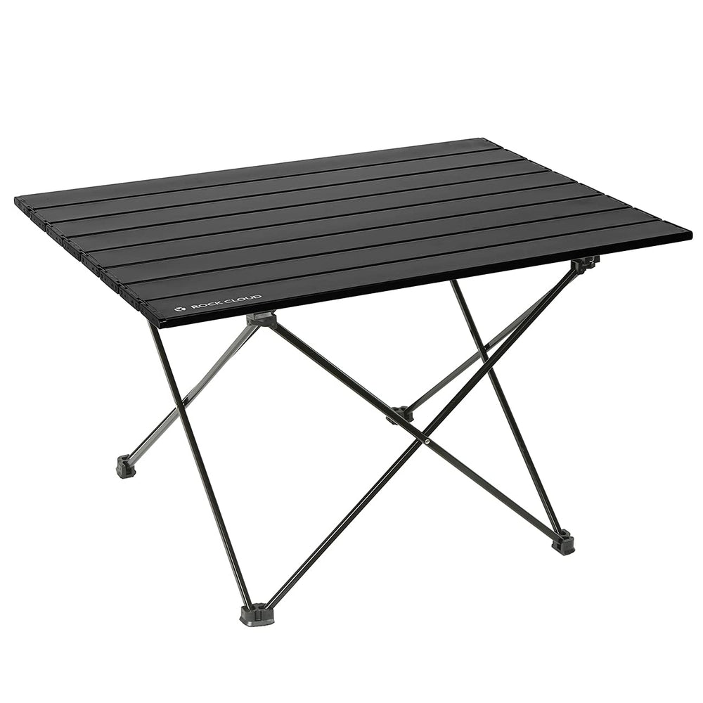 ROCK CLOUD portable camping table assembled for quick outdoor setup.
