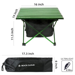 Rock Cloud portable camping table folded compact for easy carry