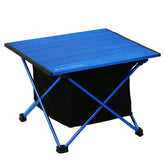 Rock Cloud portable camping table folded for compact carry on outdoor trips.