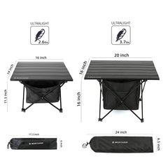 ROCK CLOUD portable camping table M storage bag attached increases organization with Velcro