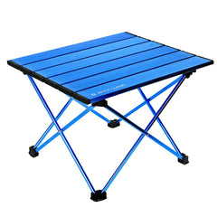 Rock Cloud ultralight folding table blue, easy transport for outdoor meals.