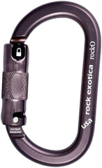 Rock Exotica Rocko Auto-Lock Carabiner with 3-stage lock for secure climbing gear