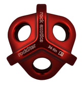 Rock Exotica RockStar 3D rigging plate, side view, demonstrates multi-direction connections for complex rigs.