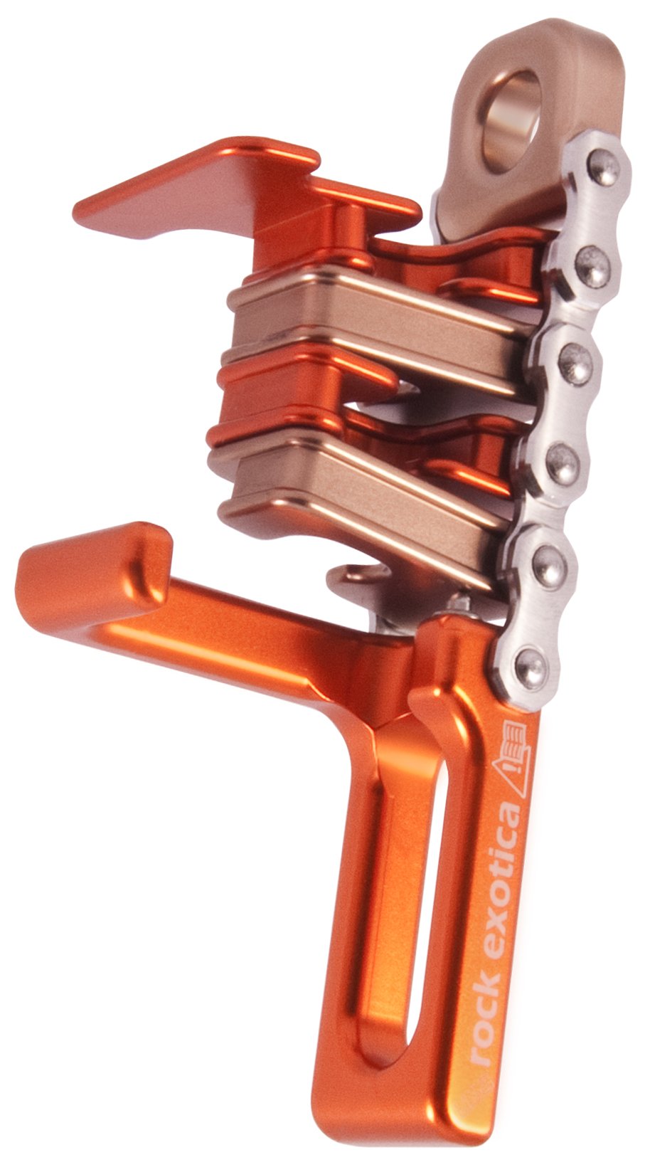 Rock Exotica Unicender with friction plate enabling smooth ascents and controlled descents.