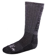 Rockagator merino hiking sock front view showing durable ankle support for long treks.