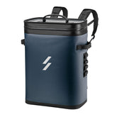ROCKBROS backpack cooler closed shows leak-proof seal for travel beverages.