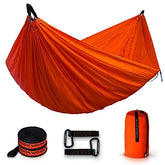 ROCKWORKX camping hammock with single setup for easy outdoor lounging.