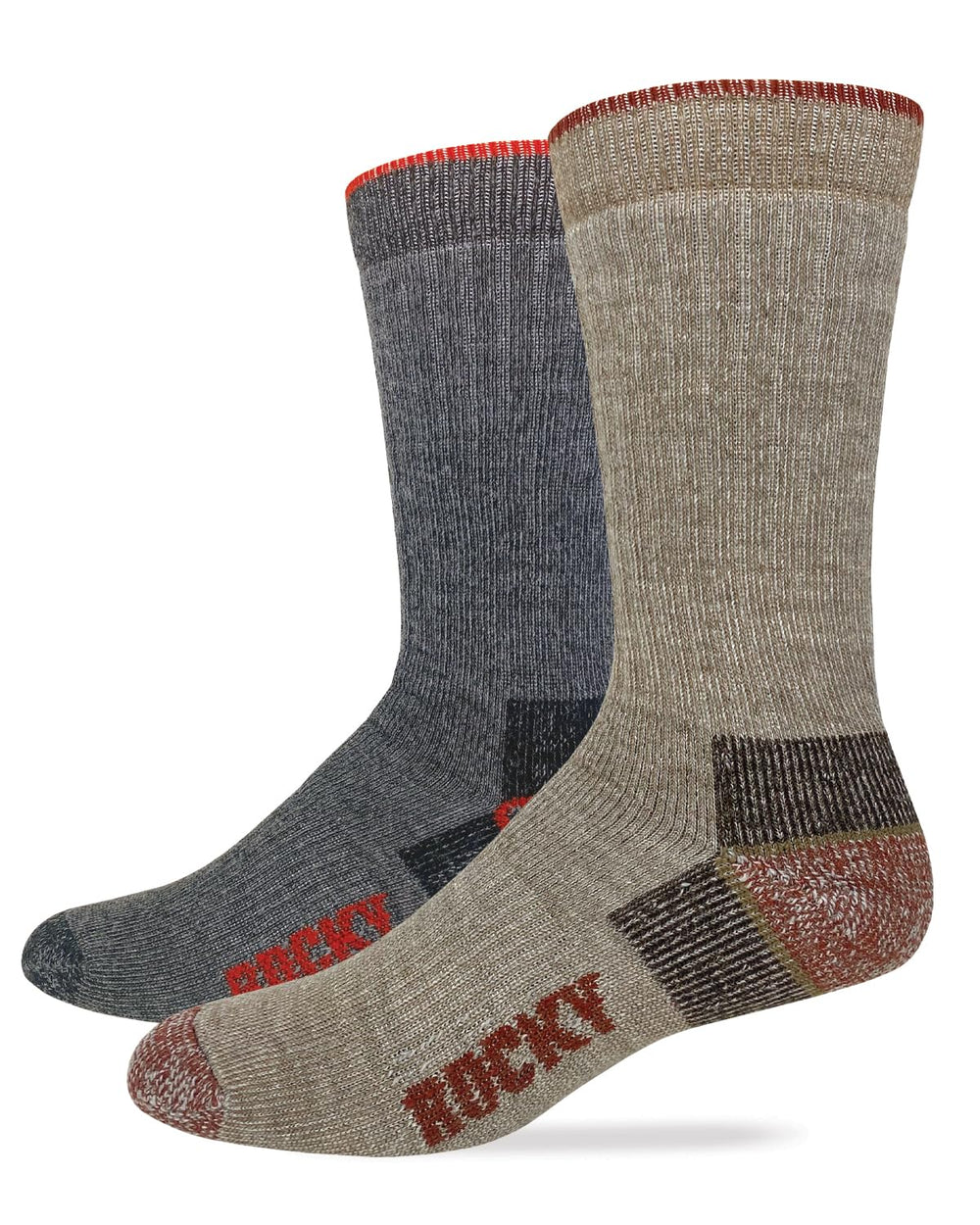 Rocky heavyweight merino wool mid-calf boot sock with full cushion for all-day comfort.