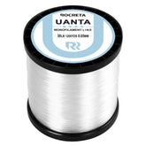 ROCRETA UANTA camo design monofilament line blends with water for stealthy casting.