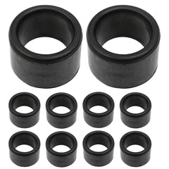 Black 10-pack rod holder insert caps for 40-54mm tubes, 2mm wall thickness