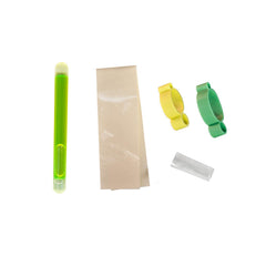 Rod-N-Bobb's green lightstick and holder illuminate bobbers after dark.