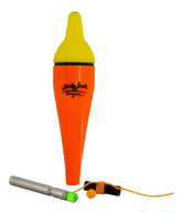 Rod-N-Bobb's LuckyJack bobber small green held in hand for precise casting