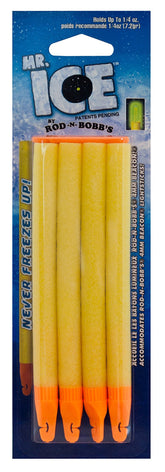 Rod-N-Bobb's MR5YB Mr Ice Bobber 5-Inch Yellow improves ice fishing visibility.