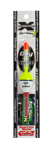 Rod-N-Bobb's Revolution X Bobber assembly with light sticks for precise depth control on panfish.
