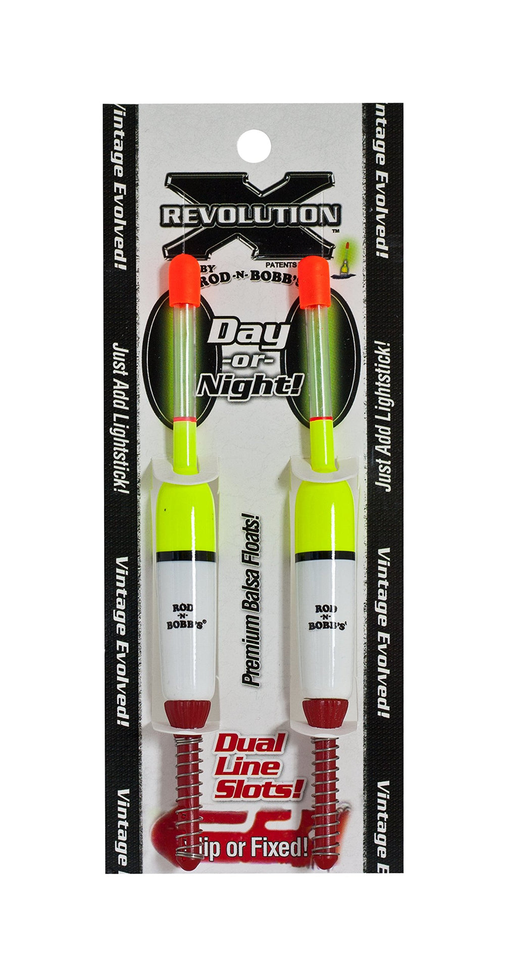 Rod-N-Bobb's RXD2 Rex X Bobber glows for night fishing, helping detect bites.