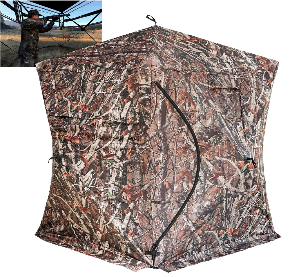 RODANNY hunting blind 270-degree view offers wide field awareness for safer wildlife watching