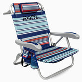 ROFFT Beach Chair with 6-position recline for sand comfort