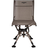 Rogers Tough Hunter 360 swivel seat in brown frame shows sturdy seating for outdoors