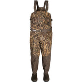 Rogers Toughman 2-in-1 insulated waders front view highlights adjustable straps for secure fit.