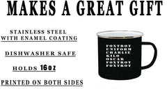 Rogue River Tactical Foxtrot OFF camp mug outdoor scene used as a bowl for soup
