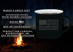 Rogue River Tactical 16oz outdoor coffee mug ideal for hiking and fishing trips