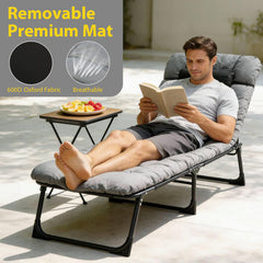 Roixeeds camping cot folded for compact transport and easy storage