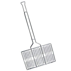 Rome Industries 64 Hamburger Grill welded mesh demonstrates six-patty capacity for family cookouts.