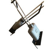 Rome Pie Iron Kickstand supports two irons off the ground for safer cooking.