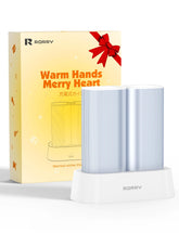RORRY hand warmers 2-pack front view showcasing compact design for portable warmth.