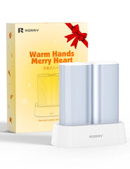RORRY hand warmers 2-pack front view showcasing compact design for portable warmth.