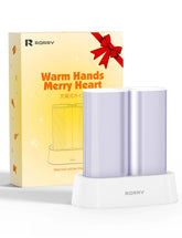 RORRY hand warmers two-pack front view, ready for commuting warmth on the go.
