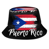 ROS IHODE Puerto Rico flag bucket hat with a wide brim for sunny beach days
