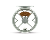 Ross Colorado Fly Reel Matte Platinum front view showing balanced design for river casting