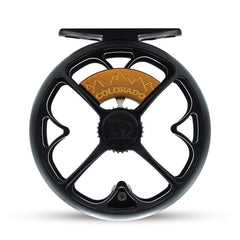 Ross Reels TIEMCO Los Colorado matte black 2/3 reel front view for smooth casting