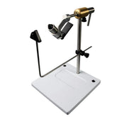 Peak Rotary Fly Tying Vise with pedestal base, side view