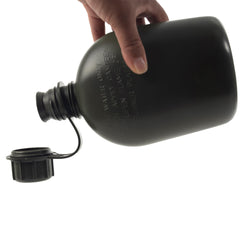 Rothco 1qt canteen screw-cap demonstrating secure closure