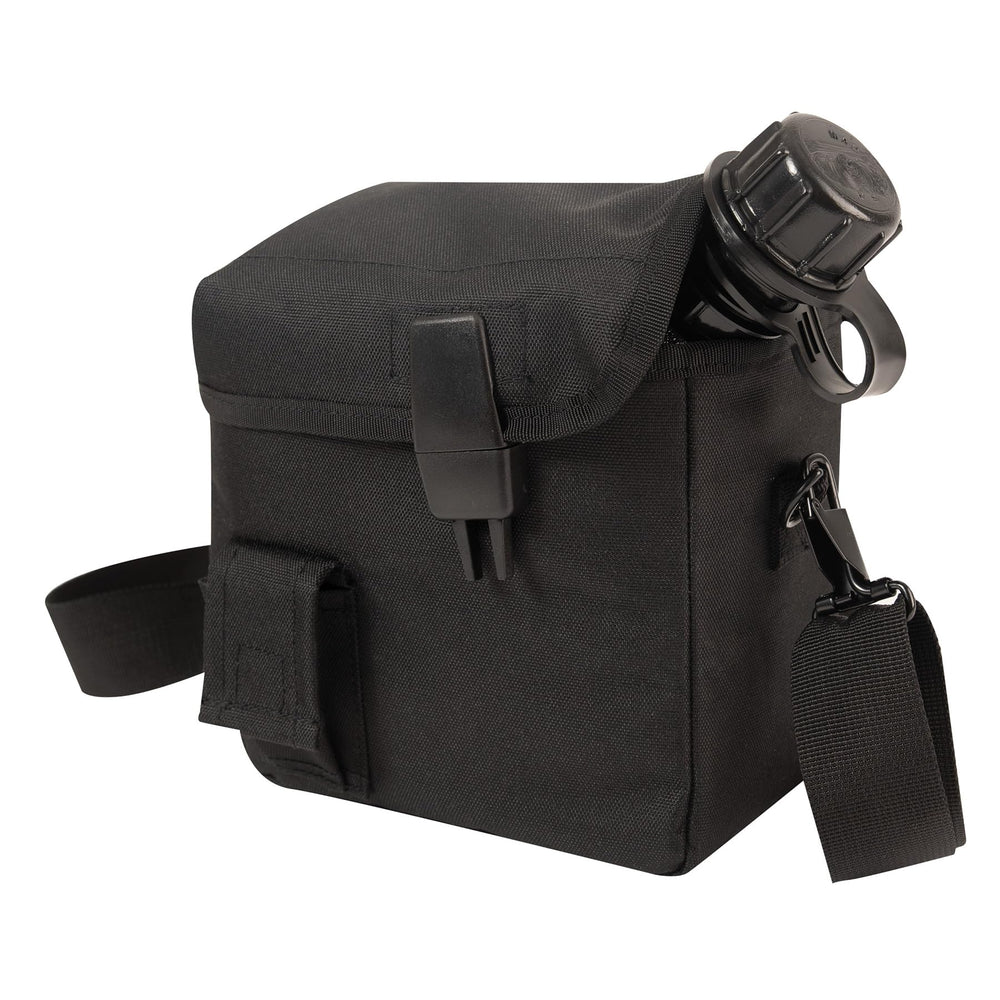 Rothco 22190 MOLLE 2 QT bladder canteen cover in black, ready for modular packs