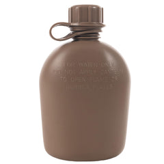 Rothco 3-Piece 1-Quart Canteen with closed cap for reliable outdoor hydration.