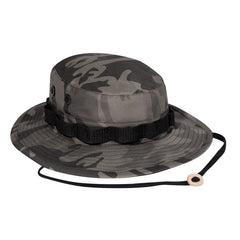 Rothco Boonie Hat front view with black camo for sun protection outdoors