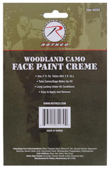 Rothco camouflage face paint in leaf green for natural blending and realistic camouflage.