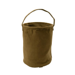 Rothco canvas water bucket demonstrating collapsible design for easy packing