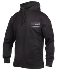 Rothco Conceal-Ops hoodie back view with distressed flag graphic suitable for street and cold-weather layering