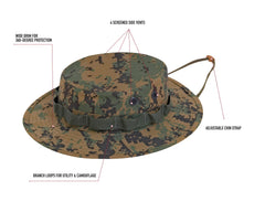 Rothco Digital Camo Boonie Hat with adjustable chin strap for secure fit