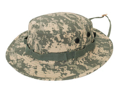 Rothco Digital Camo Boonie Hat front view shows sun protection and silhouette