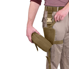 Rothco drop leg pouch cinch strap enables secure, rapid detachment