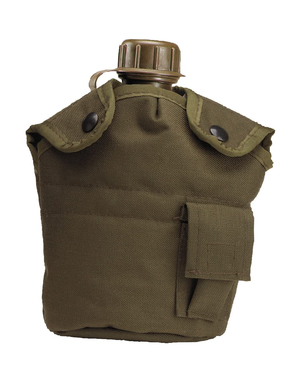 Rothco canteen cover in olive drab with front pouch and ALICE clips for secure mounting
