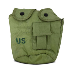 Rothco GI Canteen Cover OD, front view with US stamp for authenticity and rugged use
